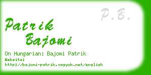 patrik bajomi business card